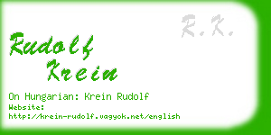 rudolf krein business card